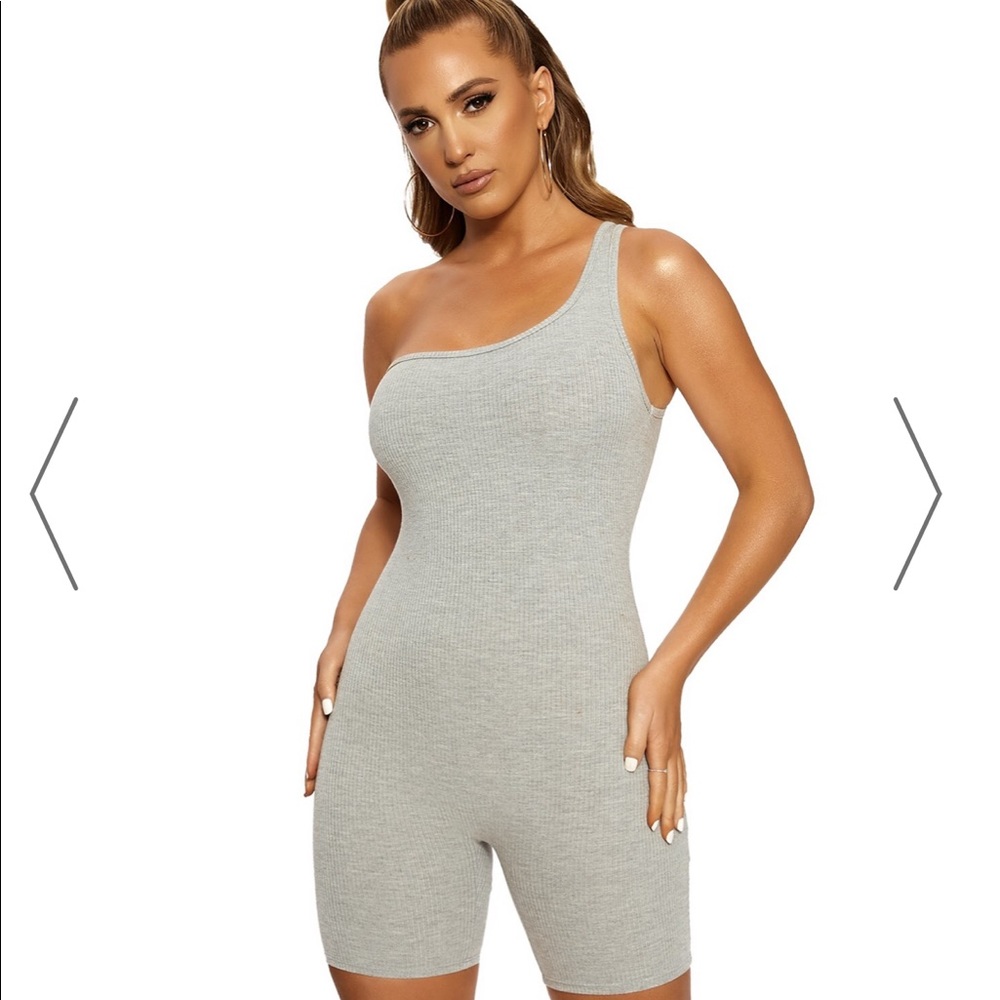 Black Snatched sideways romper
